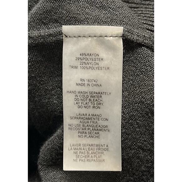 Siani Milano Ruffle Neck Floral Sleeve Sweater Jumper Womens Sz L Soft - Picture 7 of 7